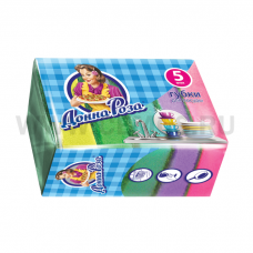 Губки д/пос ДОННА РОЗА бл5 поролоновые с аброзивом