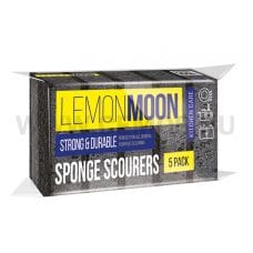 LEMON MOON бл5 губки для посуды КРУПНОПОРИСТЫЕ