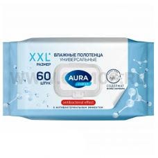 AURA Family Влажные Полотенца с Антибак.Эффектом 60шт, с кр