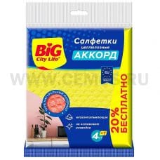 BIG City Салфетка целлюлозная бл3 д/уборки Аккорд