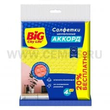 BIG City Салфетка целлюлозная бл3 д/уборки Аккорд