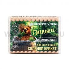 КЛ Банька Соляной брикет для бани 1300г Противопростудный