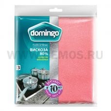 Салфетка ДОМИНГО бл3 вискозная для влажной и сухой уборки