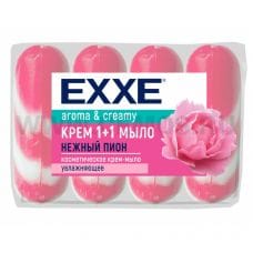 EXXE 1+1 4*90г крем мыло Нежный пион розовое ЭКОПАК