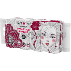 Бумага туалетная АТОРИ ПРЕМИУМ 4х-сл бл8 в инд/уп
