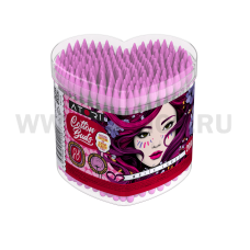 АТОРИ Ватные палочки бл200 Розовые банка Сердце