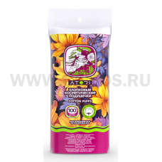 АТОРИ Ватные подушечки бл100 Хлопковые косметические