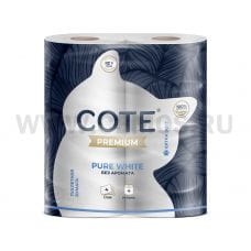 Бумага туалетная  Сote 4-сл. бл 4 Pure White***