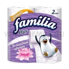 Бумага туалетная  Familia Plus 2-сл. бл 4 аром.Волш.цветок