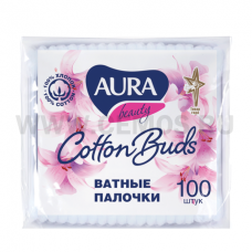 AURA Ватные палочки бл100 п/э