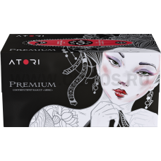 Салфетки АТОРИ ПРЕМИУМ 3х-сл бл170 Чёрные в картон.упаковке