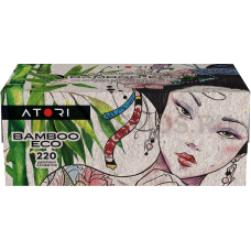 Салфетки АТОРИ БАМБУ ЭКО 2х-сл бл220 Белые в картонной упак.