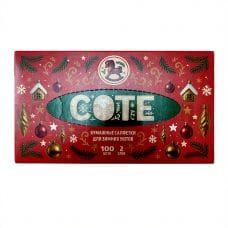 Салфетки Cote 2-сл бл100 Новогодняя V-сложение в коробке