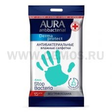 AURA Влаж.салф. Антибактериальные бл15 Derma Protect Алоэ