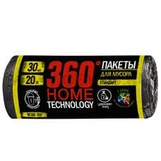 360 Home Technology Пакет д/мусора 20л бл30 черный