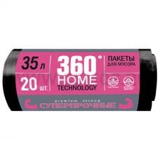 360 Home Technology Пакет д/мусора 35л бл20 суперпрочные