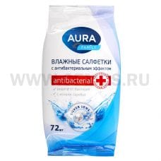 AURA Family Влаж.салф. 70шт Антибактериальные