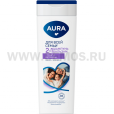 AURA Шампунь-бальзам 2 в 1, д/всей семьи 380мл