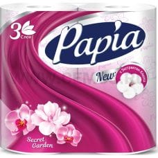 Бумага туалетная  Papia 3-сл Secret Garden бл 4