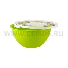ПБ Миска с крышкой, с декором 2л