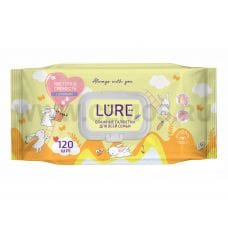 ЧЗ LURE Влажные салфетки 120шт для всей семьи с крышкой