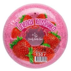 КЛ Пончик Шипучая соль для ванн 130г Спелая Клубника