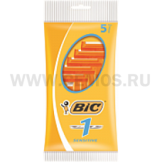 Станок BIC 1 одноразовые 5шт Sensitive с одним лезвияем