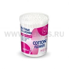 Cotton Flower Ватные палочки бл100 банка